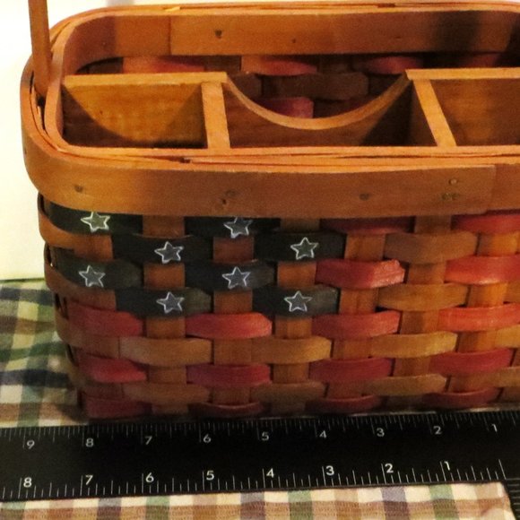 Americana Theme Basket For Table Accessories Summer Patriotic Patio - Picture 7 of 11